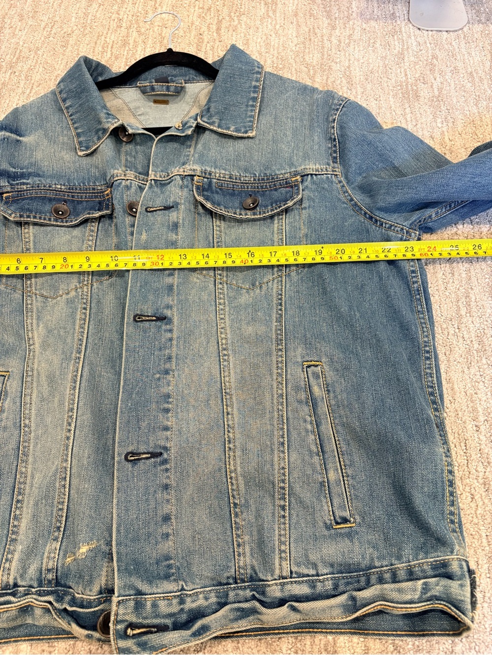 Tommy Hilfiger Men’s 100% Cotton Denim Trucker Jacket | Large | Classic Blue - Picture 10 of 11